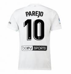 18-19 Valencia PAREJO 10 Home Soccer Jersey Shirt