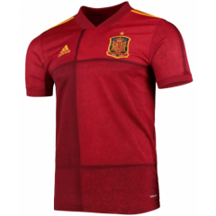 2020 Euro Spain Home Soccer Jersey Shirt