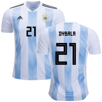 Argentina 2018 FIFA World Cup Home Paulo Dybala #21 Soccer Jersey Shirt