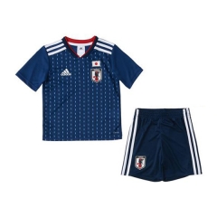 Japan 2018 FIFA World Cup Home Children Soccer Kit Shirt And Shorts