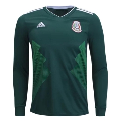 Mexico 2018 World Cup Home Long Sleeve Soccer Jersey Shirt