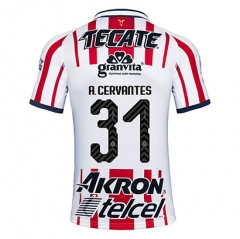 18-19 Deportivo Guadalajara Chivas A Cervantes 31 Home Soccer Jersey Shirt