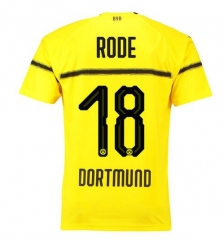 18-19 Borussia Dortmund Rode 18 Cup Home Soccer Jersey Shirt