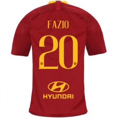 18-19 AS Roma FAZIO 20 Home Soccer Jersey Shirt