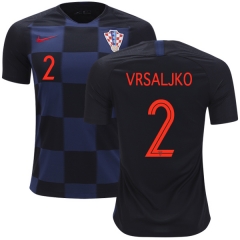 Croatia 2018 World Cup Away SIME VRSALJKO 2 Soccer Jersey Shirt