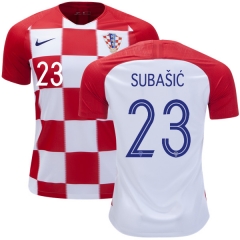 Croatia 2018 World Cup Home DANIJEL SUBASIC 23 Soccer Jersey Shirt