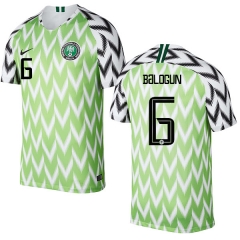 Nigeria Fifa World Cup 2018 Home Leon Balogun 6 Soccer Jersey Shirt