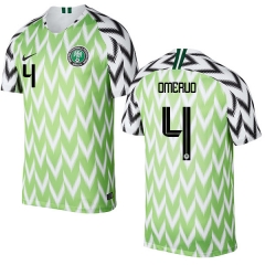 Nigeria Fifa World Cup 2018 Home Kenneth Omeruo 4 Soccer Jersey Shirt
