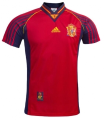 Retro Spain 1998 Home Soccer Jersey Shirt