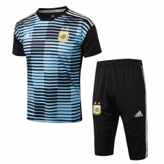 Argentina FIFA World Cup 2018 Blue Stripe Short Training Suit