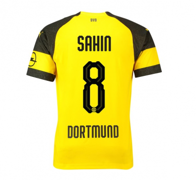 18-19 Borussia Dortmund Sahin 8 Home Soccer Jersey Shirt