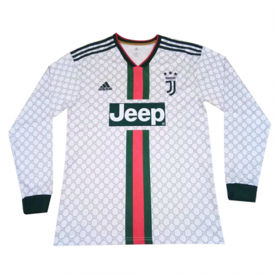 19-20 Juventus Long Sleeve White Jersey Shirt