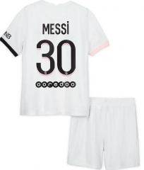 MESSI #30 Children 21-22 PSG Away Soccer Suits