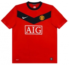 Retro 2009-10 Manchester United Home Soccer Jersey Shirt