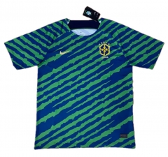 22-23 Brazil Green Navy Pre-Match Training Shirt