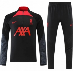 22-23 Liverpool Black Training Sweatshirt and Pants