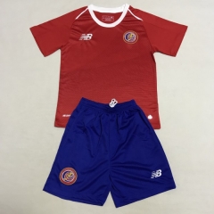 Costa Rica 2018 FIFA World Cup Home Children Soccer Kit Shirt + Shorts