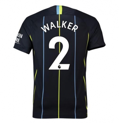 18-19 Manchester City Walker 2 Away Soccer Jersey Shirt
