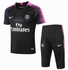 18-19 PSG Black Stripe Short Training Suit