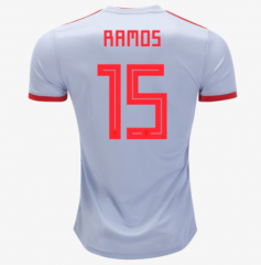 Spain 2018 World Cup Away Sergio Ramos Soccer Jersey Shirt