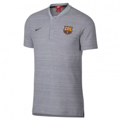 18-19 Barcelona Light Grey Polo Shirt