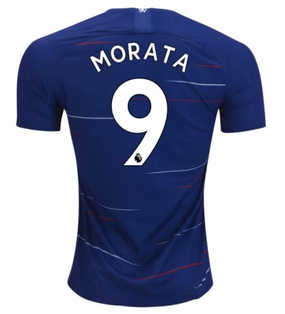 18-19 Chelsea Home Alvaro Morata Soccer Jersey Shirt