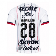 18-19 Deportivo Guadalajara Chivas M Basulto 28 Away Soccer Jersey Shirt