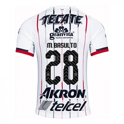 18-19 Deportivo Guadalajara Chivas M Basulto 28 Away Soccer Jersey Shirt