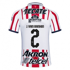 18-19 Deportivo Guadalajara Chivas J Van Rankin 2 Home Soccer Jersey Shirt
