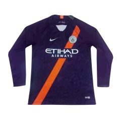 18-19 Manchester City Third Long Sleeve Soccer Jersey Shirt