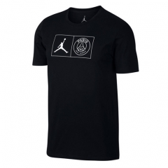 18-19 PSG x Jordan Black T-Shirt 002
