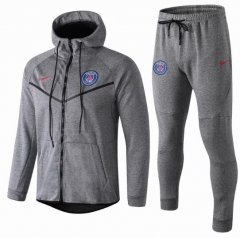 18-19 PSG Grey Tech Fleece Training Suit (Hoodie Jacket+Trouser)
