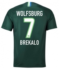 18-19 VfL Wolfsburg BREKALO 7 Home Soccer Jersey Shirt
