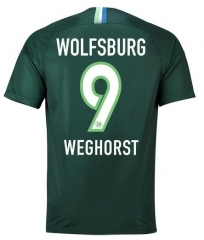 18-19 VfL Wolfsburg WEGHORST 9 Home Soccer Jersey Shirt