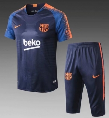 18-19 Barcelona Blue Stripe Short Training Suit