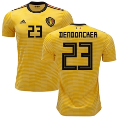 Belgium 2018 World Cup Away LEANDER DENDONCKER 23 Soccer Jersey Shirt
