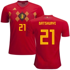 Belgium 2018 World Cup Home MICHY BATSHUAYI 21 Soccer Jersey Shirt