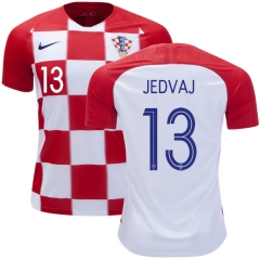 Croatia 2018 World Cup Home TIN JEDVAJ 13 Soccer Jersey Shirt