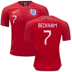 England 2018 FIFA World Cup DAVID BECKHAM 7 Away Soccer Jersey Shirt
