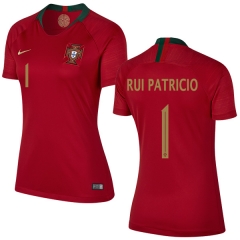 Women Portugal 2018 World Cup RUI PATRICIO 1 Home Soccer Jersey Shirt