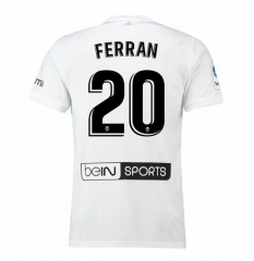 18-19 Valencia FERRAN 20 Home Soccer Jersey Shirt