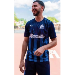 19-20 Marseilles Blue Black Training Shirt