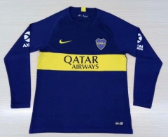 19-20 Boca Juniors Long Sleeve Home Soccer Jersey Shirt