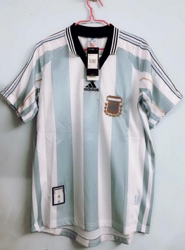 Retro Argentina 1998 World Cup Home Soccer Jersey Shirt