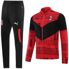 2021-22 AC Milan Black Red Training Jacket and Pants
