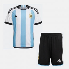 Children 2022 World Cup Argentina Home Soccer Kit
