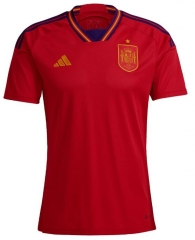2022 World Cup Spain Home Soccer Jersey Shirt