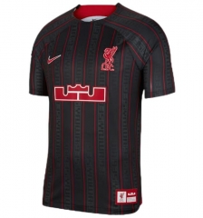 LeBron James 22-23 Liverpool Black Red Training Shirt