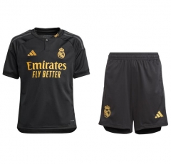 Children 23-24 Real Madrid Third Soccer Uniforms