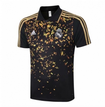 20-21 Real Madrid Black Golden Polo Jersey Shirt
